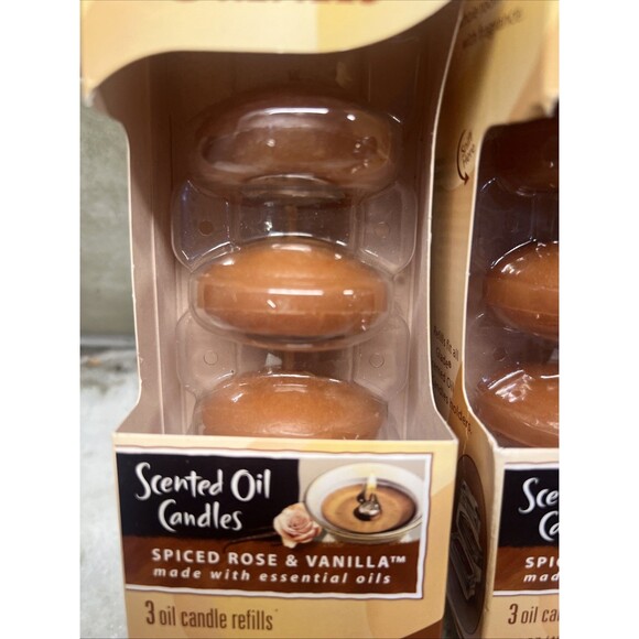 SC Johnson Glade Scented Oil Candles Refill Spiced Rose & Vanilla 1.5Oz Set Of 2 - Picture 6 of 7